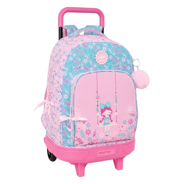 Ghiozdan Safta Glowlab Swing, Trochelate, Polyester, Roz