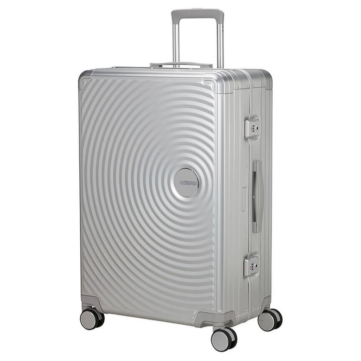 Troler American Tourister Soundbox Alu, Aluminiu, 55x40x20cm