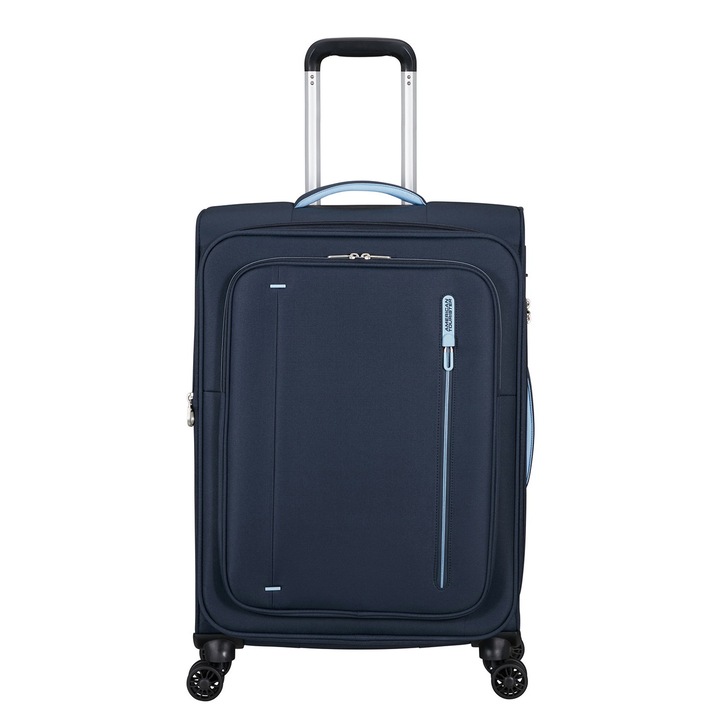 Troler American Tourister Cloudrider Spinner, 55x40x20cm, albastru