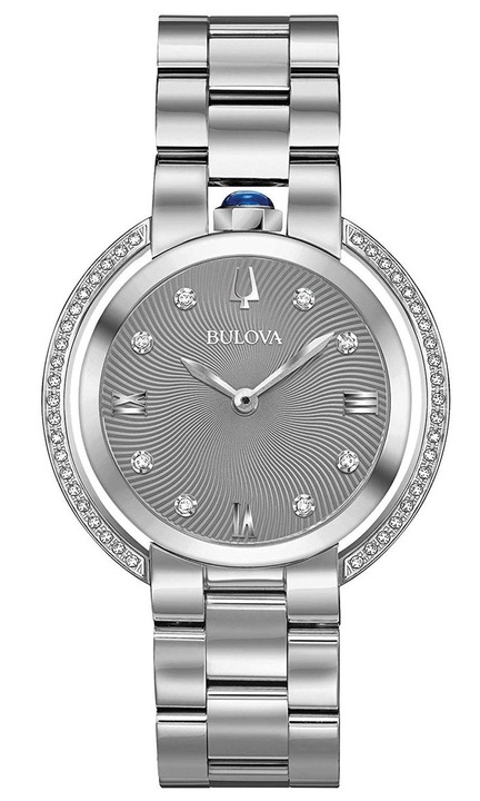 Ceas dama Bulova 96R219, 35mm, argintiu