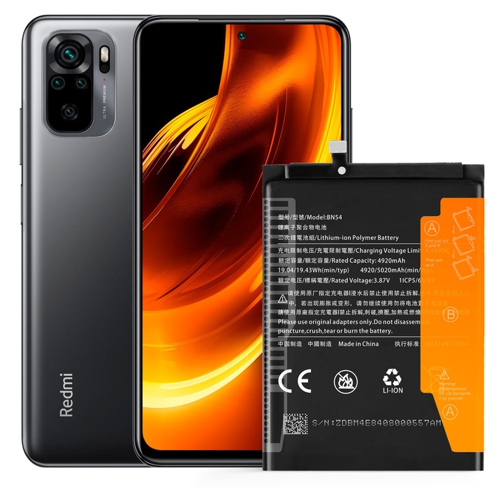 BN54 akkumulátor Xiaomi Redmi 9 / Redmi Note 9 / Redmi 10X, 5020 mAh, Nowacell