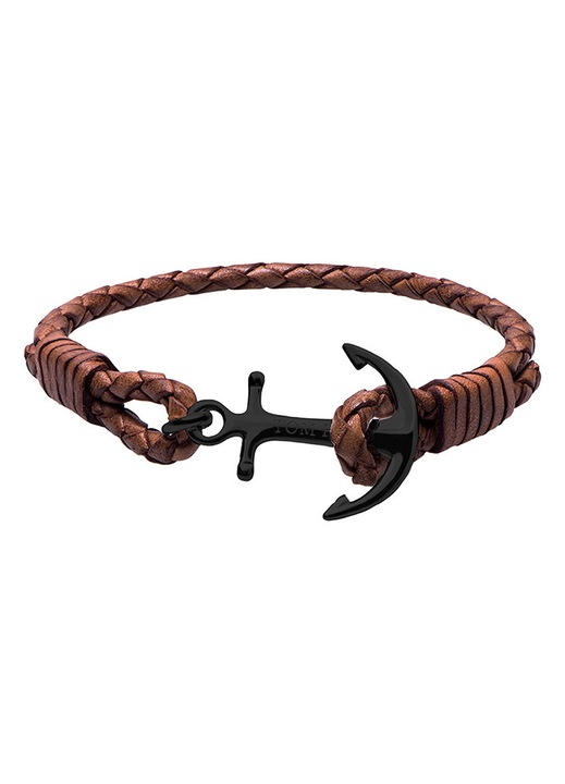 Bratara unisex TOM HOPE, 21cm, maro/negru