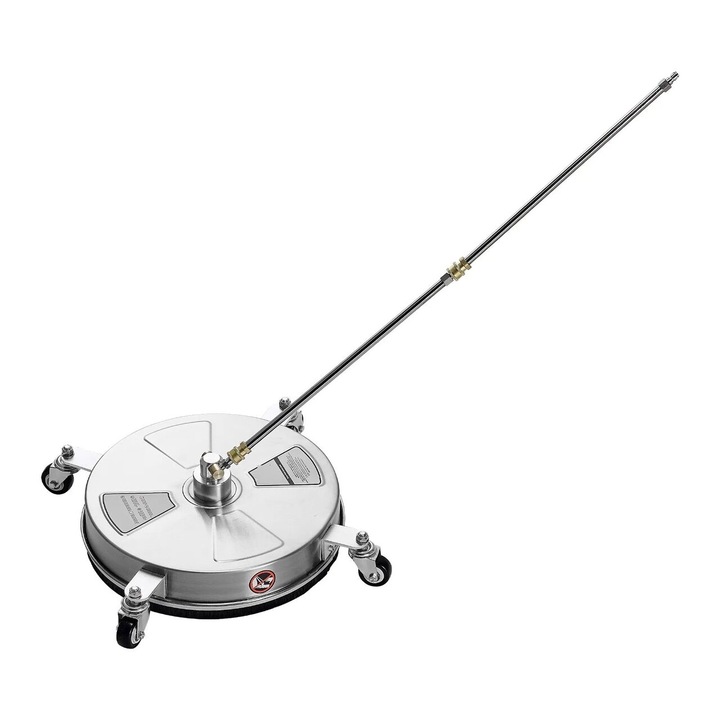 Térkőtisztító magasnyomású mosóhoz, 105-275 Bar, 15 l/perc, 380 mm átmérő, rozsdamentes acél, maximum 100 ℃ hőmérséklet