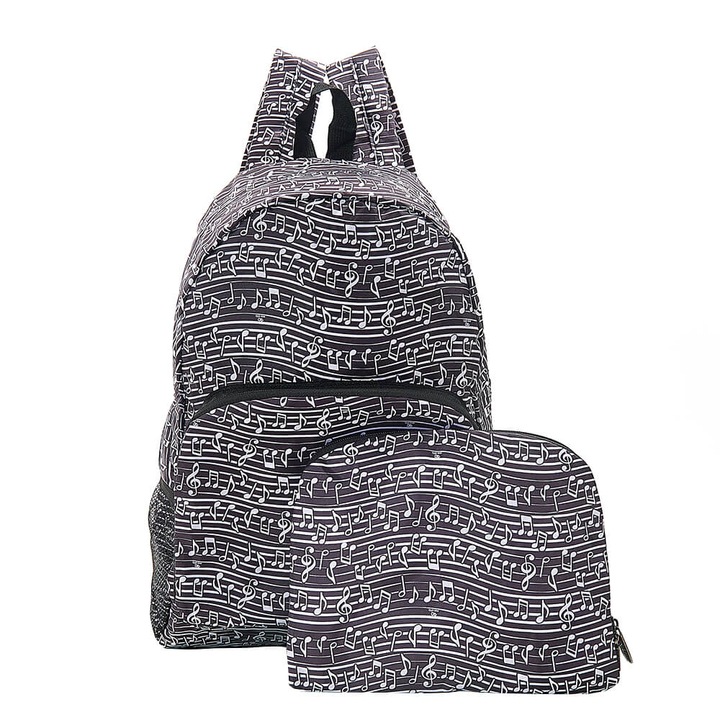 Rucsac Eco Chic, Model Muzica, Negru