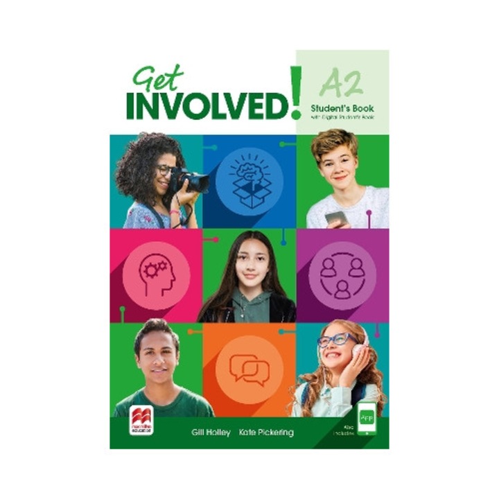 Curs de limba engleza, Macmillan, GET INVOLVED A2, set cu carte digitala si aplicatie