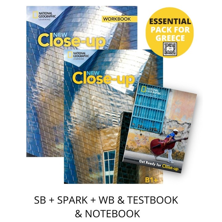Pachet cursuri limbi straine, National Geographic Learning, NEW CLOSE-UP B1+ pentru Grecia, Student's Book, acces platforma Spark, caiet de notite