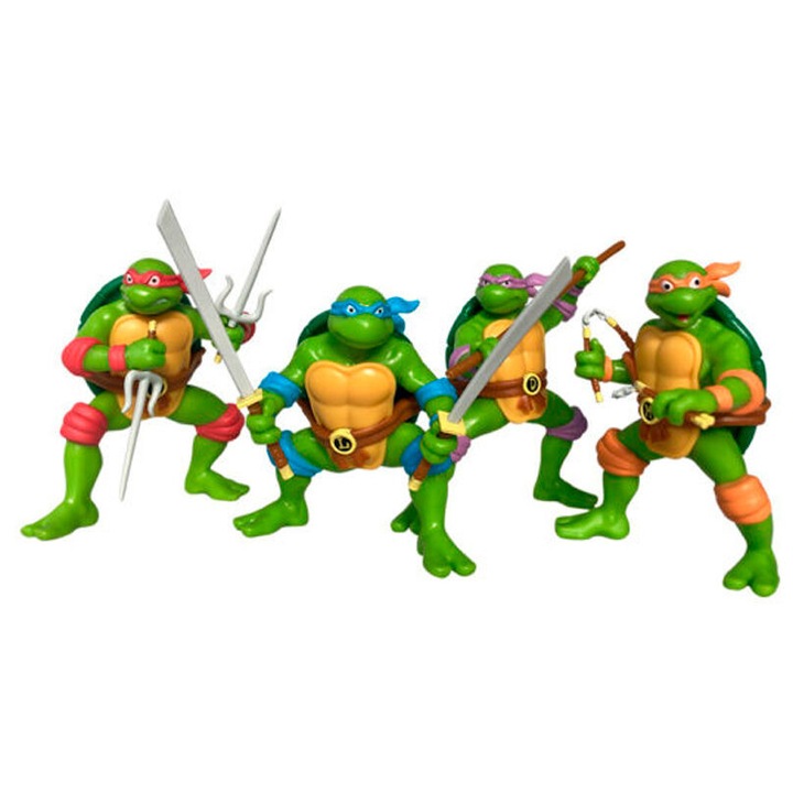 Figurine Ninja Turtles set 12 bucati, 7x9cm, multicolor