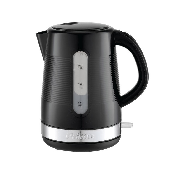Fierbator PRIMO 1.7L 2200W alb-inox, sistem de siguranta, capac deschis automat