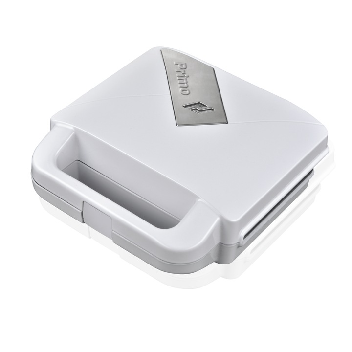 Tostiera PRIMO 2 pozitii, placi antiaderente, alb, 750W