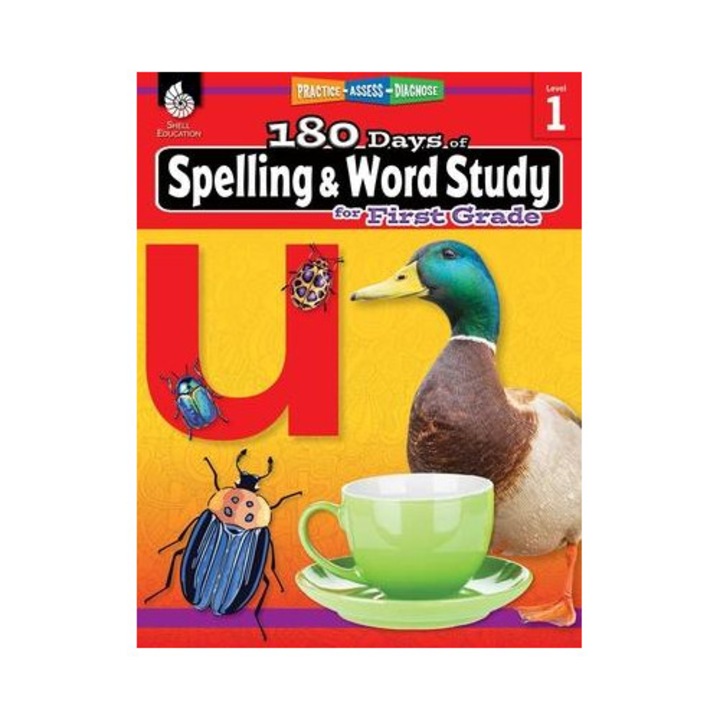 180 Days of Spelling & Word Study First Grade, manual ortografie limba engleza, clasa 1, Shell Education