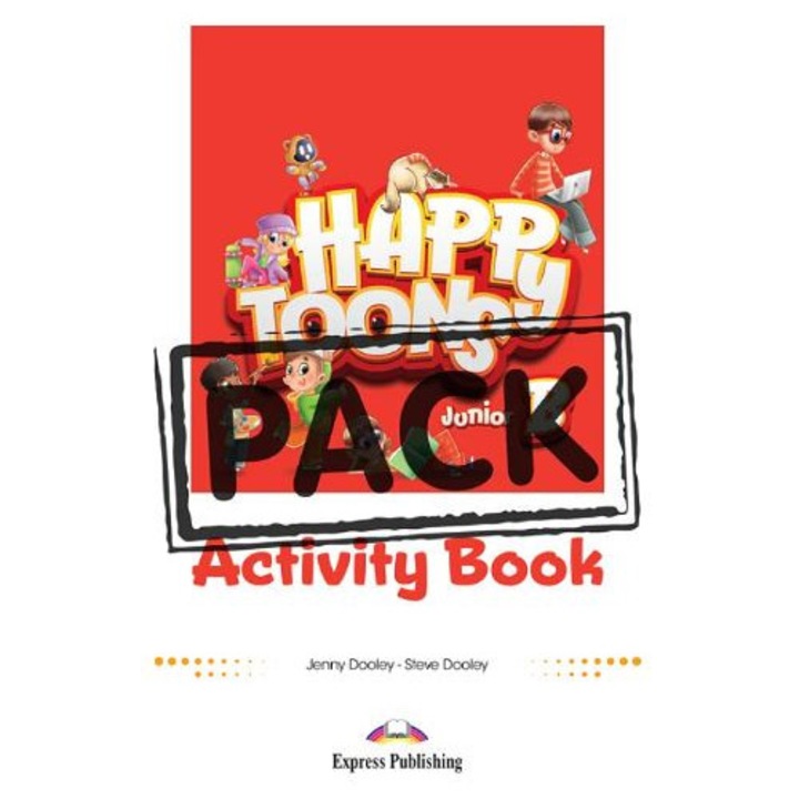 Happy Toons Junior B, carte de activitati limba engleza copii, manual educational, Express Publishing