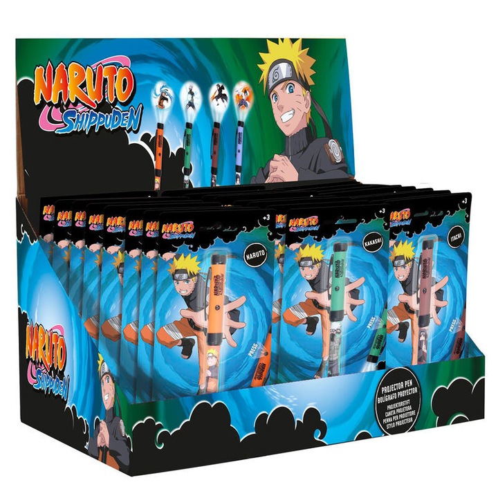 Set 24 Pixuri proiectoare Naruto Shippuden, SD TOYS