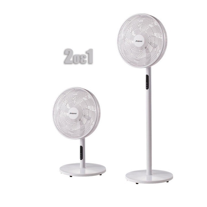 Ventilator PRIMO Anemisteras Orthostates 16", 3 viteze, 9 pale, alb