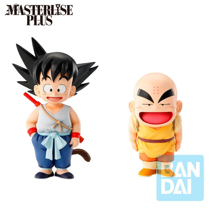 Figurina Dragon Ball Son Goku & Krillin, Banpresto, 13cm, pentru varsta de peste 15 ani