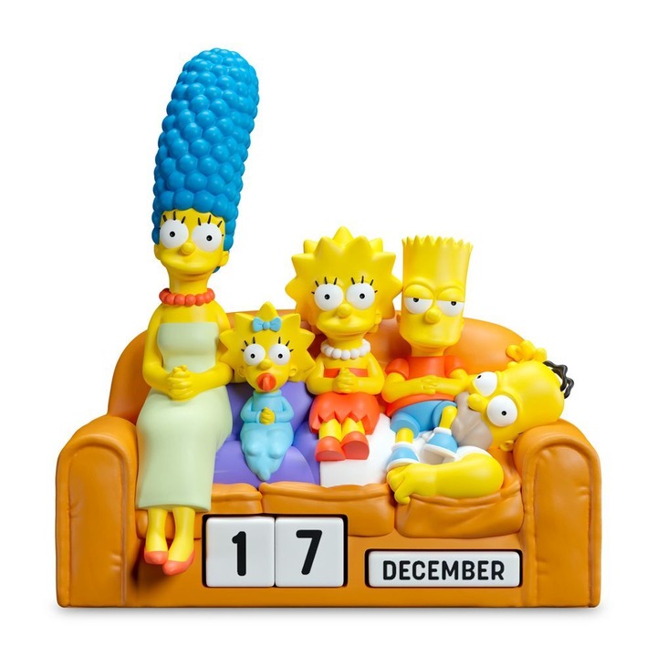 Calendar perpetuu 3D The Simpsons, ERIK, din rasina, pictat manual, cadou perfect