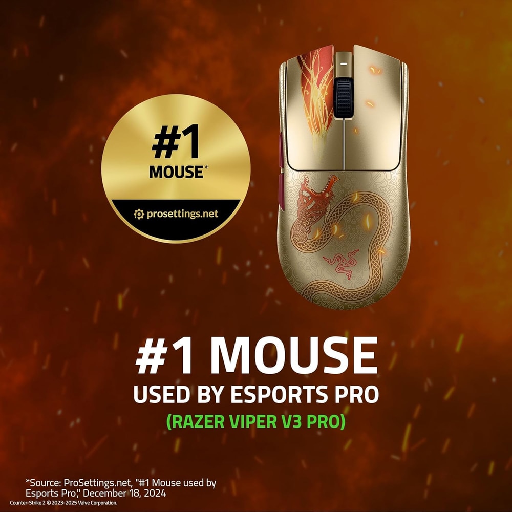 Mouse Gaming Wireless Razer Viper V3 Pro Counter Strike 2 Edition