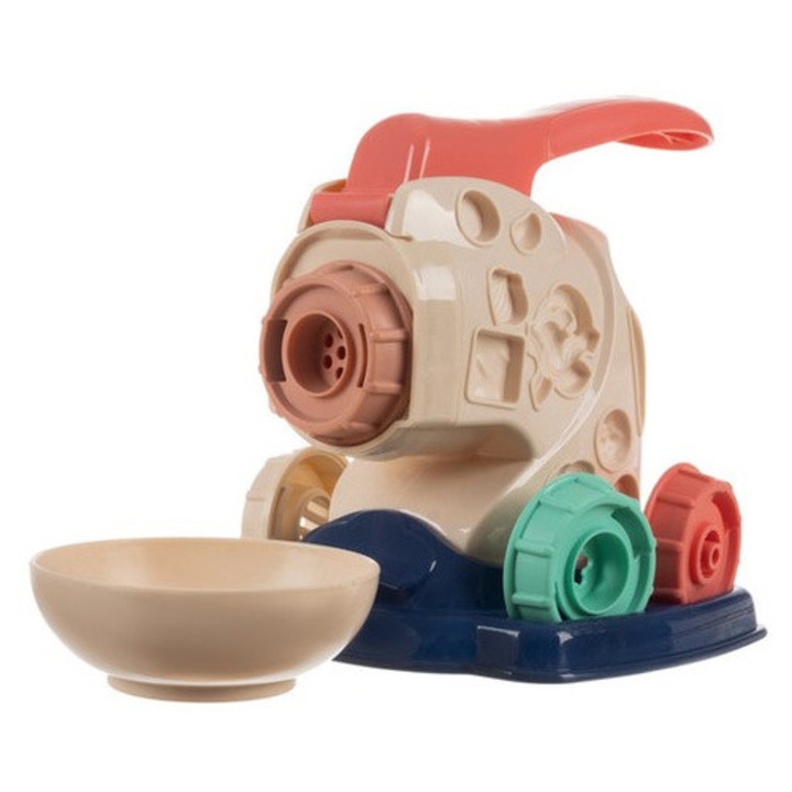 Set Masina de Facut Paste cu Plastilina, 10 Culori, 20+ Accesorii, Presa Creativa pentru Copii