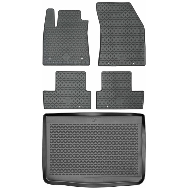 Max-Dywanik csomagtérvédő készlet, szőnyeg és gumiszőnyegek, fekete, Renault Megane IV Hatchback 5D, 2016-tól