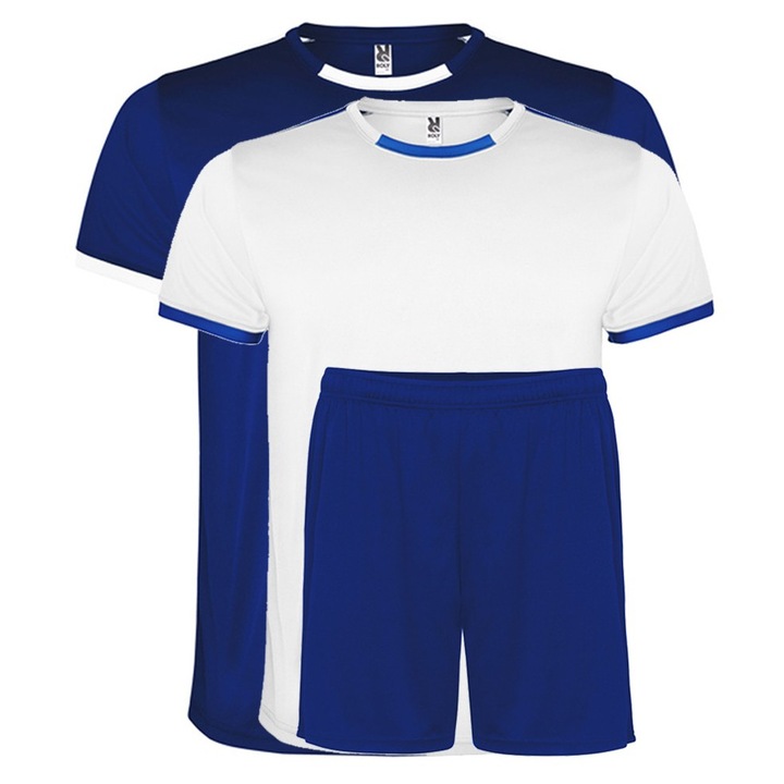 Set echipament sportiv copii Racing, Alb/Albastru royal