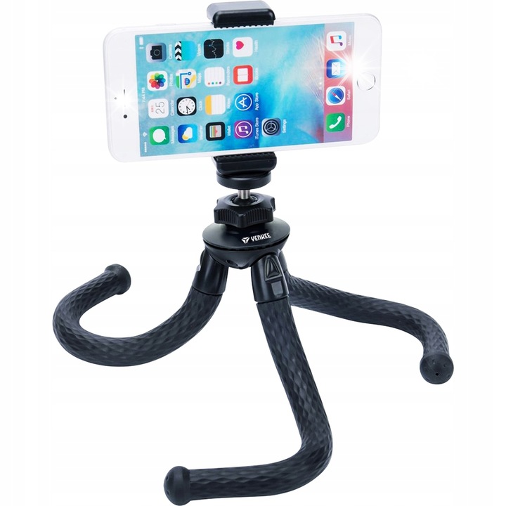 Yenkee YSM301BK rugalmas állvány, 360°-ban forgatható, méretei 285x52x52mm, súlya 227g