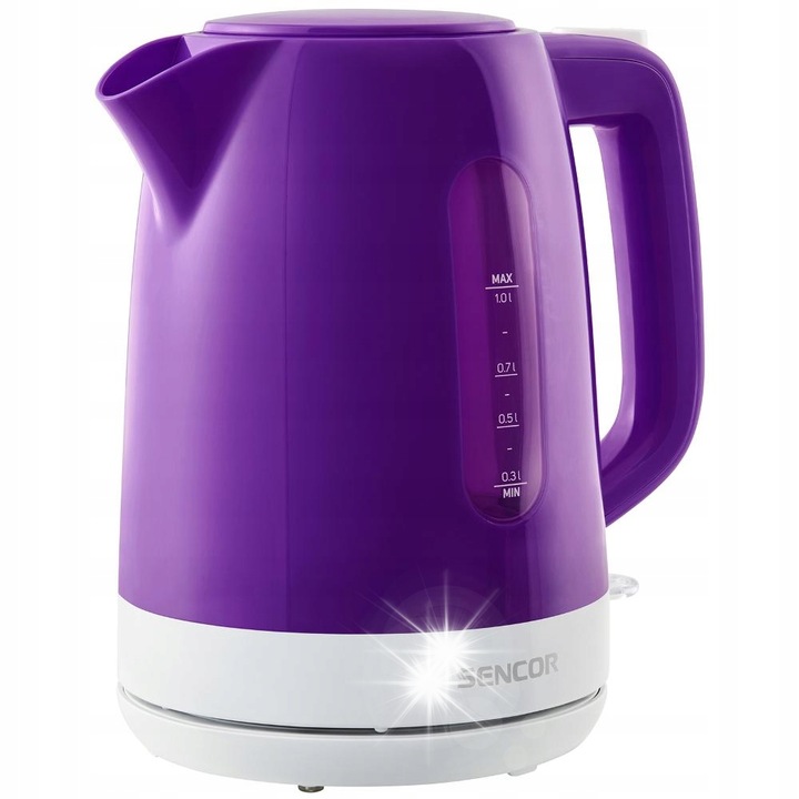 Fierbator electric Sencor SWK 1515RD 1,5L 2200W rosu, baza rotativa 360°