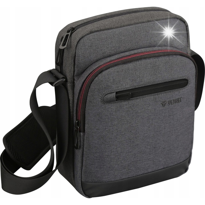 Yenkee TERMAC válltáska, sötétszürke, 24x21cm, multifunkcionális, állítható pánt