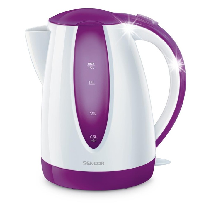 Fierbator electric Sencor SWK 1711SS 1,7L 2150W inox, design minimalist, baza rotativa 360°