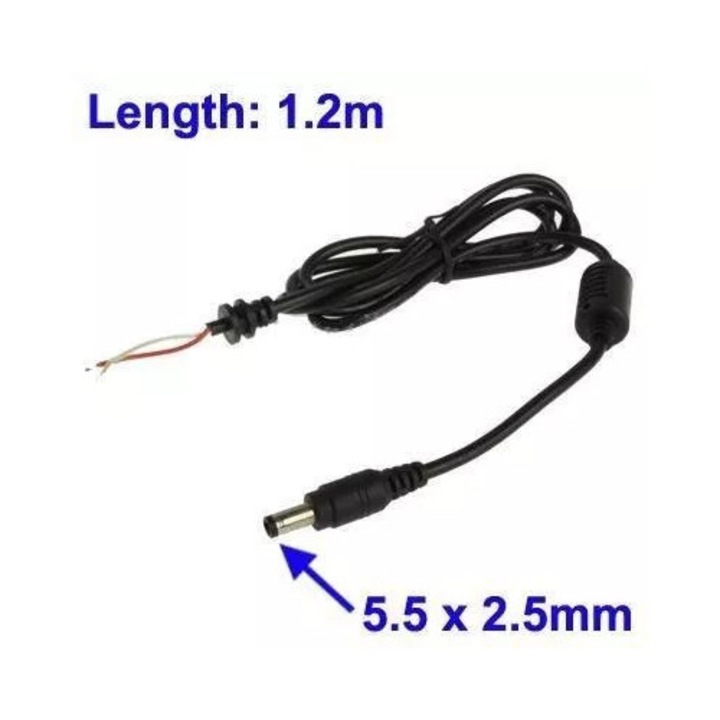Cablu alimentare laptop mufa 5.5x2.5 mm 90W 1.2m