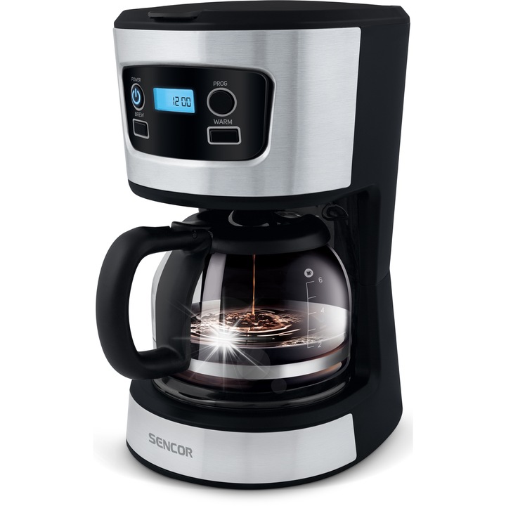 Cafetiere Sencor SCE2701BK 1.5L, mentinerea temperaturii, anti-drip, negru
