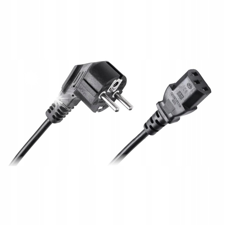 Tápkábel, Lechpol, 15m, 3 tűs, 0,75mm, 230V, PC-hez és TV-hez