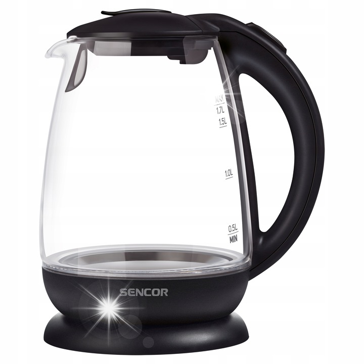 Fierbator electric fara fir Adler 1l, inox, 1200W, negru si argintiu, set 2 piese
