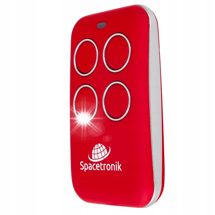 Spacetronik távirányító, 280-868MHz, 4 csatornás, piros, 6,5x3,9x1,4cm