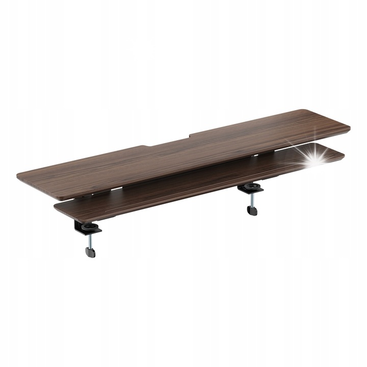 Irodai polc, 2 szintes, Spacetronik, 106x27.5x29.6cm, 30kg, fekete