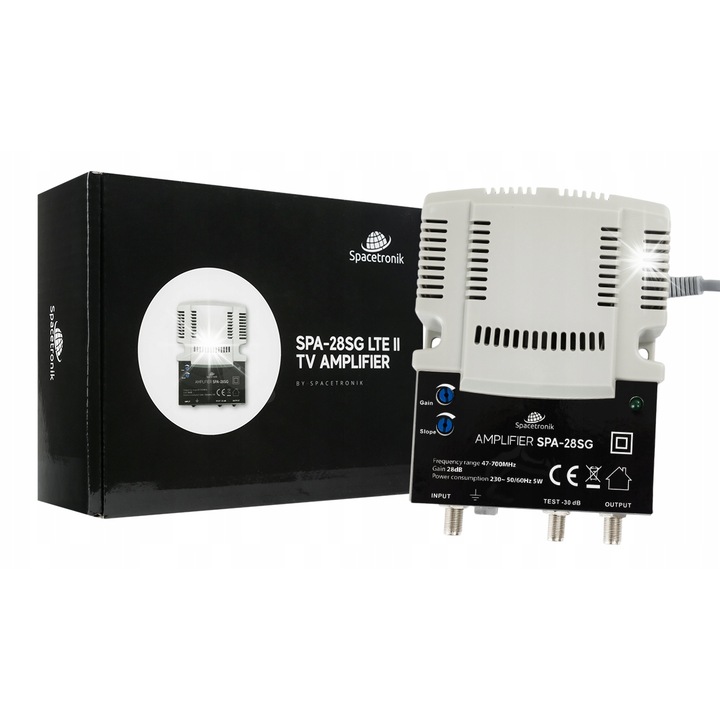 TV усилвател Spacetronik SPA-28SG, 28dB, 107x148x53mm, 0.6kg