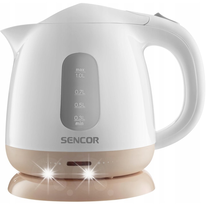 Fierbator electric Sencor SWK 1010WH, 1L, 900-1100W, alb, 17.7x19x16.5cm