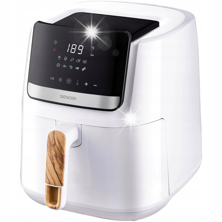 Sencor SFR 6551WH olajmentes fritőz, 6,5L, 1600W, fehér, érintőpanel, elegáns design