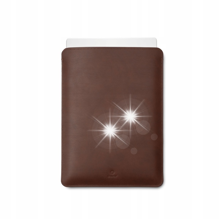 BALTAN Slevve Premium laptoptok, 16,2 hüvelykes, valódi bőr, sötétbarna színű, mérete 400x290x10mm