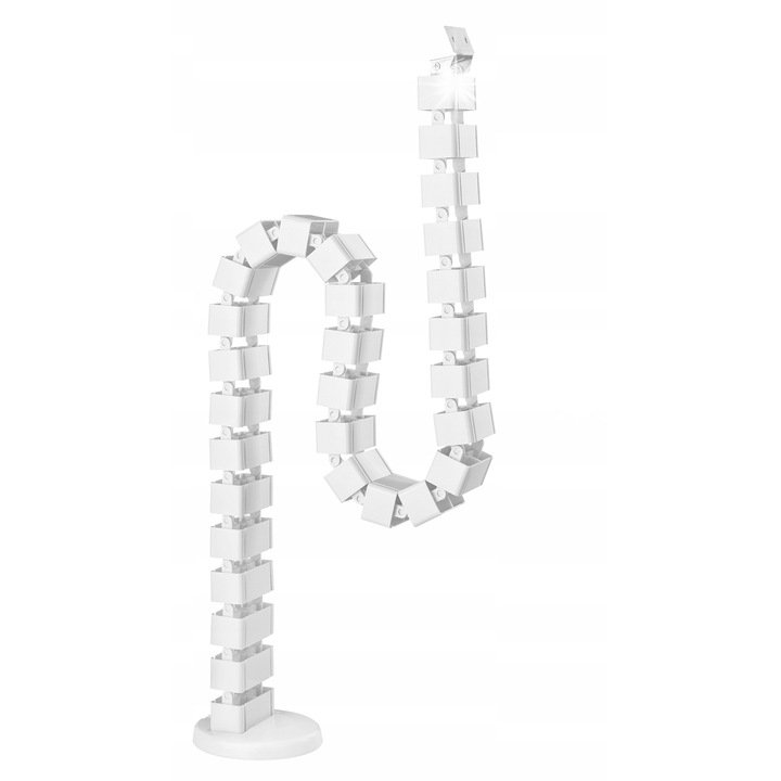 Органайзер за кабели Spacetronik SPK-180, 30 модула, бял, 107x129x1285 мм