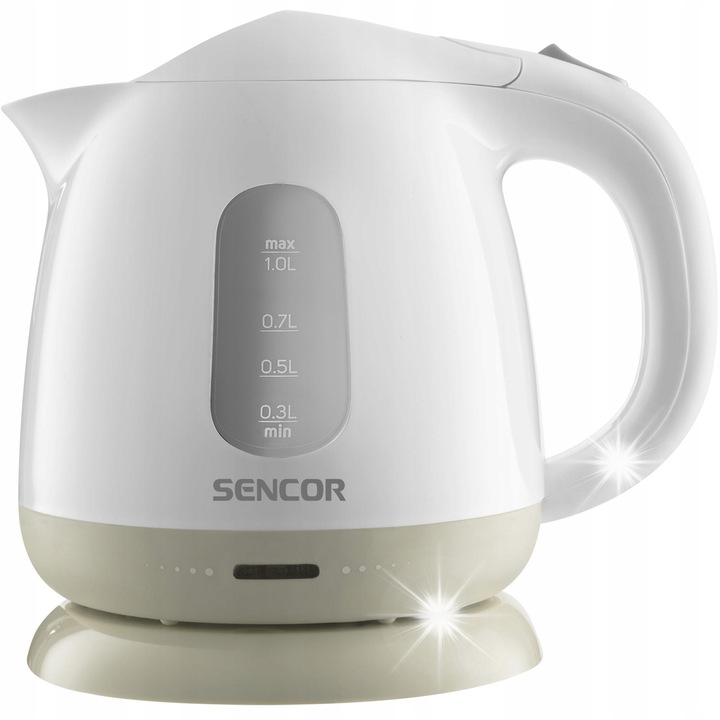 Fierbator electric Sencor SWK 1015VT 1L 1100W violet, compact, cu filtru anti-calcar