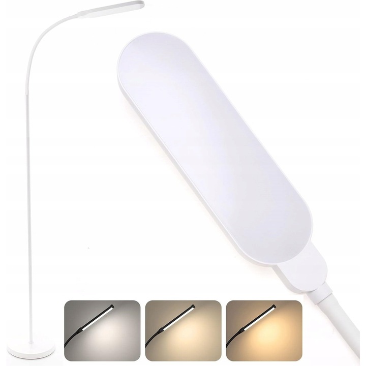 Подова лампа Platinet Signus LED регулируема бяла 169x21x36см