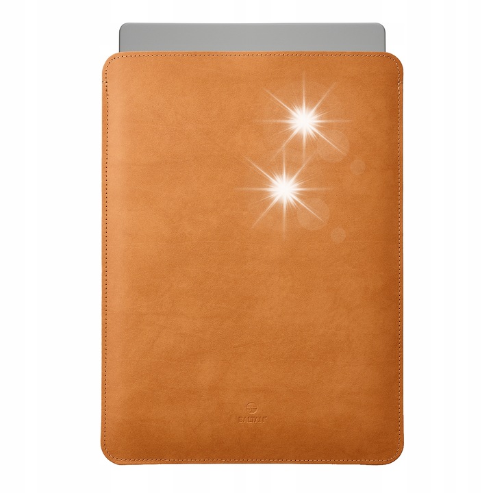 Baltan bőr laptoptok MacBook 16 PRO M4-hez, barna színű, 16 hüvelykes