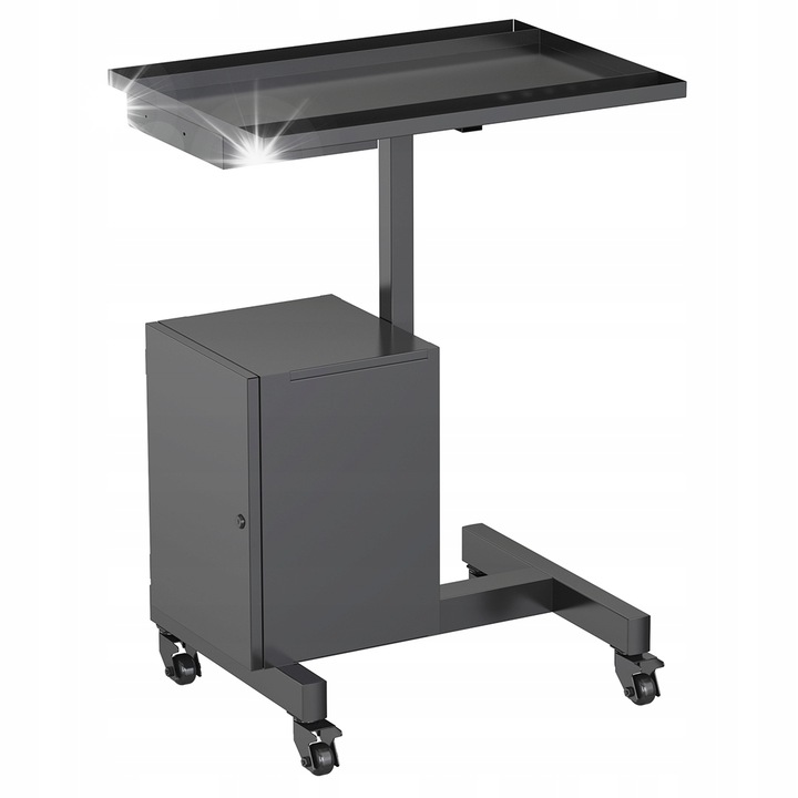 Spacetronik szerszámrendező, zárható szekrényes műhelykocsi, fekete