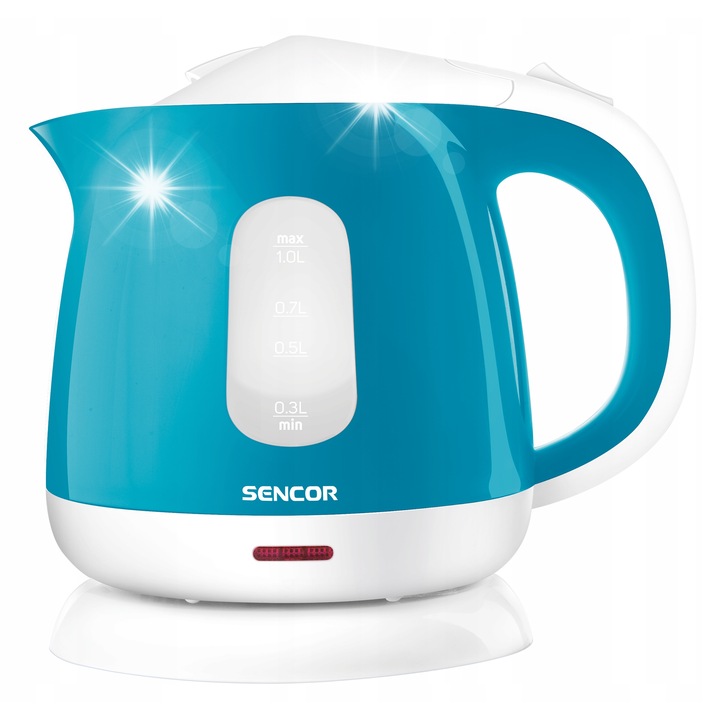 Fierbator electric Sencor SWK 1817TQ 1,8L 2000W turcoaz, cu baza rotativa 360°