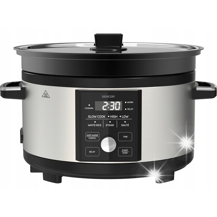 Multicooker Sencor SPR5520SS, 5,5L, 5 programe de gatire, inox