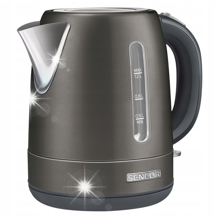 Fierbator electric Sencor 1,7L 2200W 360 STRIX, inox, negru