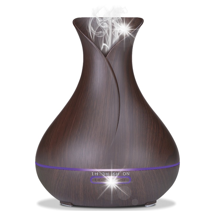 Párásító diffúzorral Platinet, 400ml, 7 LED szín, modern design