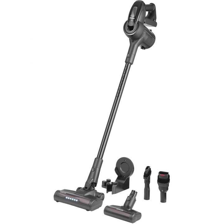 Вертикална прахосмукачка Sencor SVC 8726BK 3 в 1, 400W, HEPA филтрираща система, черна, 119x26x19см