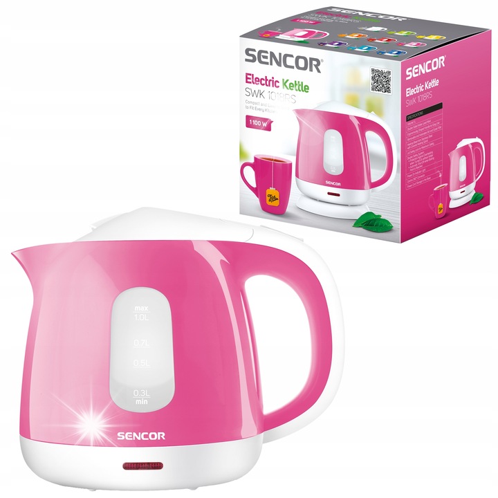 Fierbator electric fara fir Botti Frosti 1,2L 1370-1630W alb/negru, cu filtru anticalcar si baza rotativa 360°