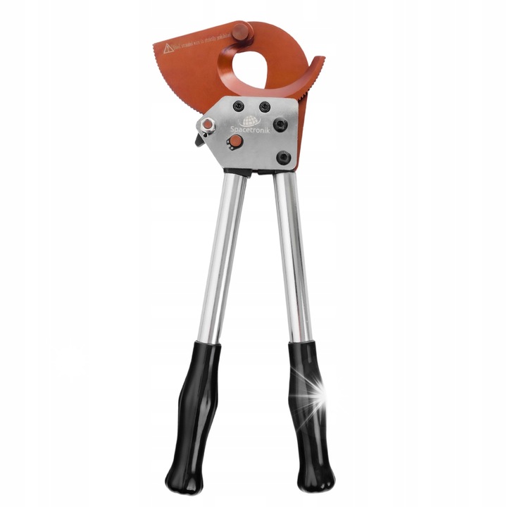 Spacetronik SP-RC30 racsnis kábelvágó, max. 30 mm átmérőjű kábelekhez, ergonomikus kialakítás, 346x120x38mm