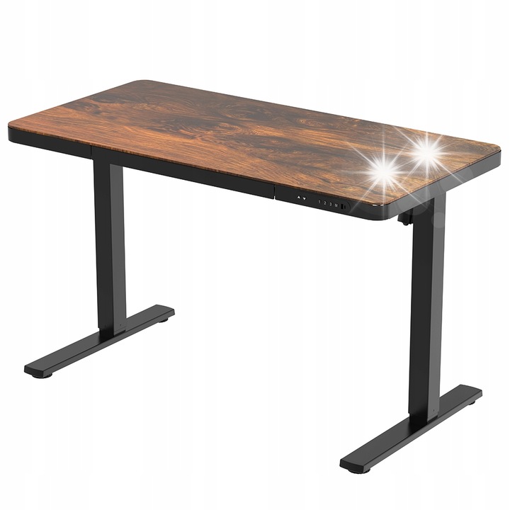 Електрическо бюро Spacetronik с чекмедже, 120x60см, USB портове, рустик покритие